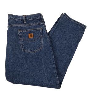 Carhartt Men's Relaxed Fit Zipper Fly Medium Wash Jeans Size 40x30
